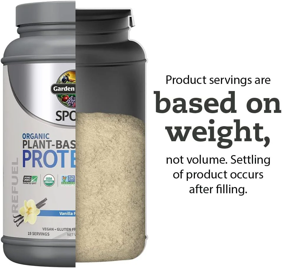 SPORT Organic Plant-Based Protein 28.4 oz (1 lb 12 oz / 806 g) Powder Vanilla - Image 4