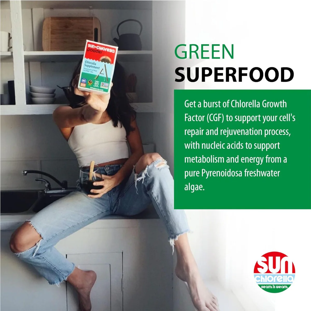 Sun Chlorella "A" Tablets 200 MG 300 Tablets - Image 4