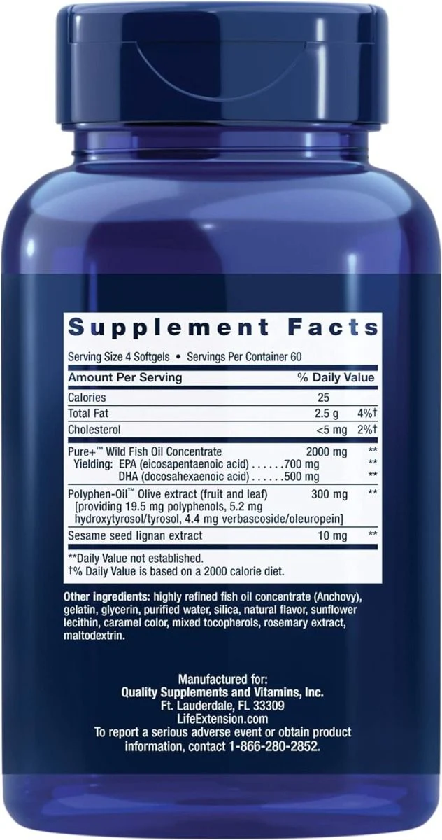 Super Omega-3 EPA/DHA with Sesame Lignans & Olive Extract Softgels - Image 12
