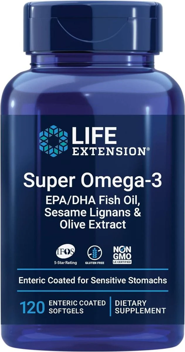 Super Omega-3 EPA/DHA with Sesame Lignans & Olive Fruit Extract (Enteric Coated) Softgels - Image 10