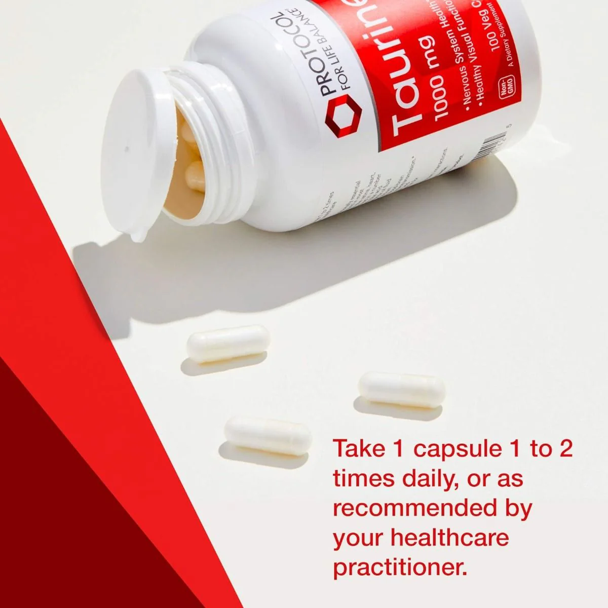 Taurine 1000 MG 100 Vegan Capsules - Image 5