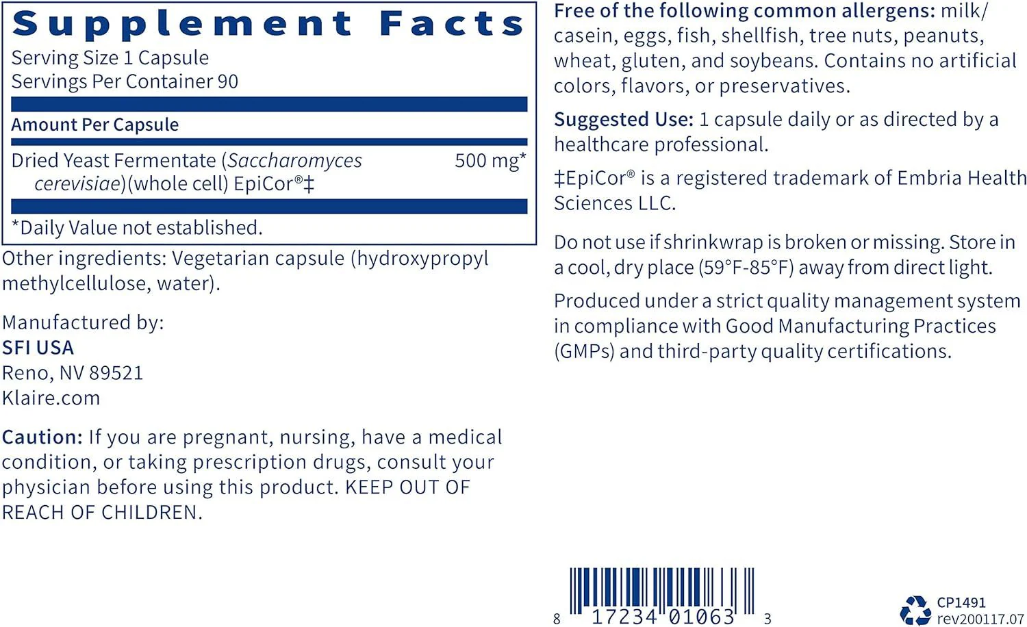Ther-Biotic Postbiotic 500 MG 90Veggie Caps - Image 3