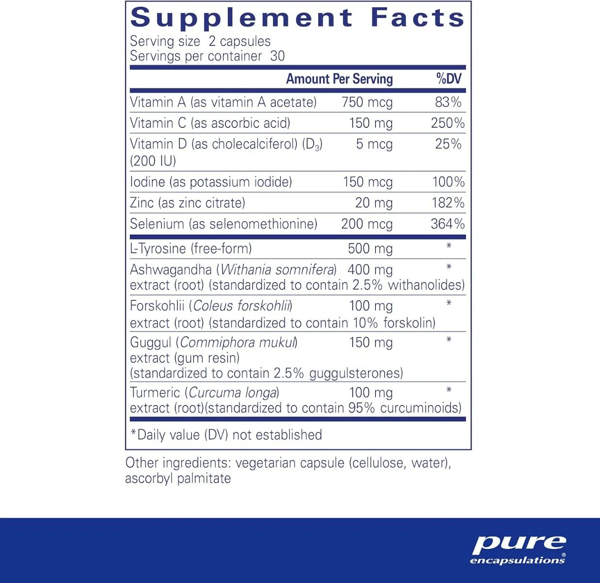Thyroid Support Complex 60 Veggie Caps - Image 2