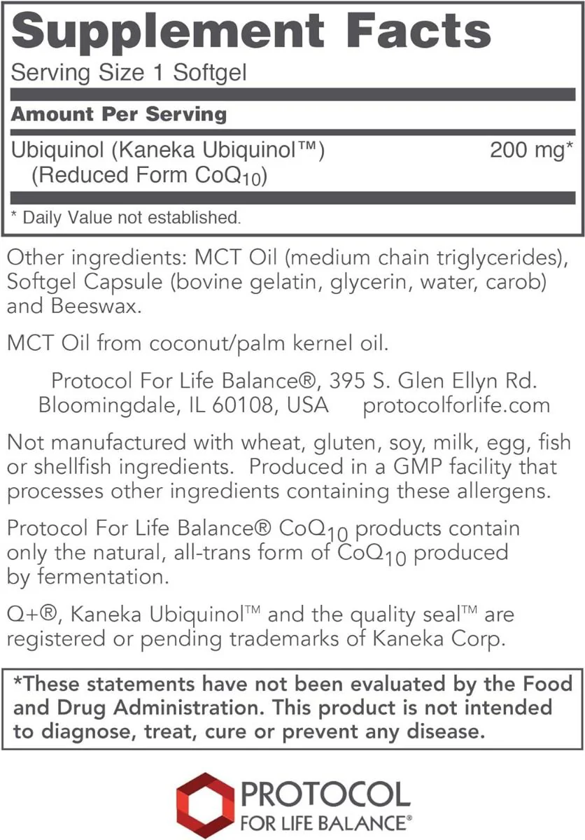Ubiquinol 200 MG 60 Softgels - Image 2