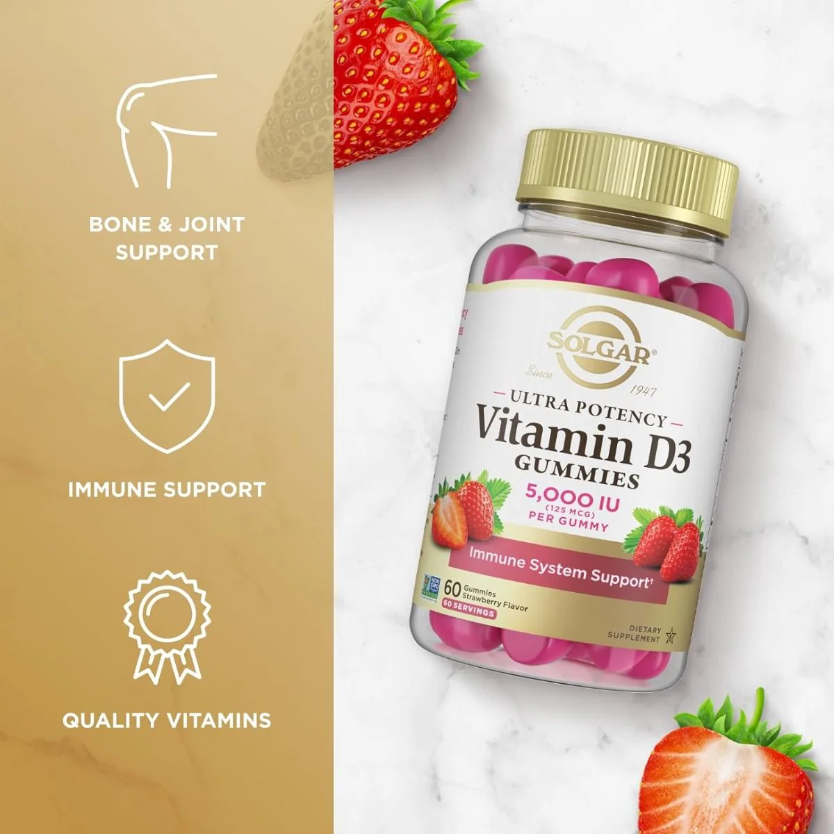 Ultra Potency Vitamin D3 5000 IU GummiesStrawberry - Image 6