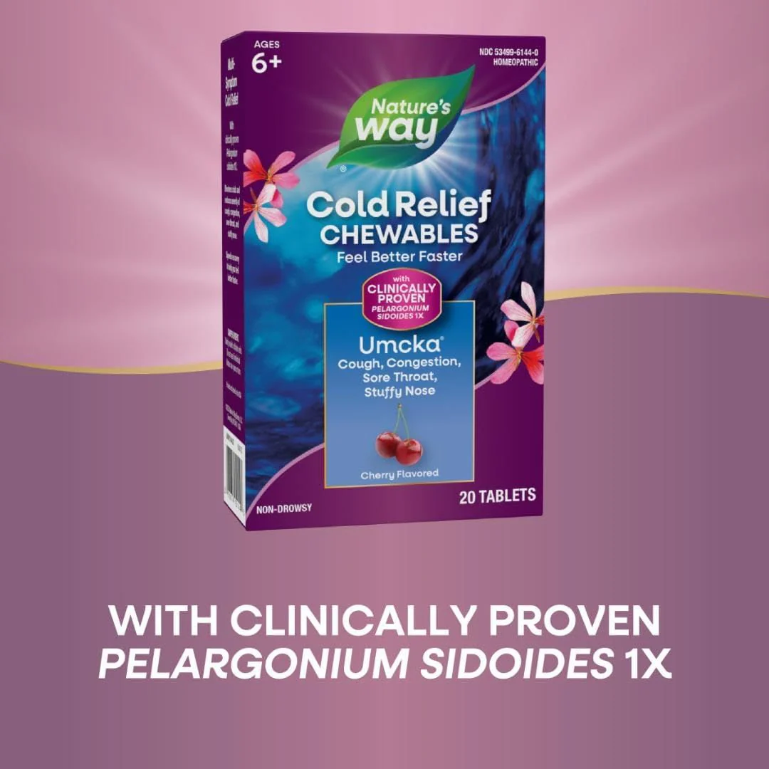 Umcka Cold Relief 20Chewable TabletsCherry - Image 4