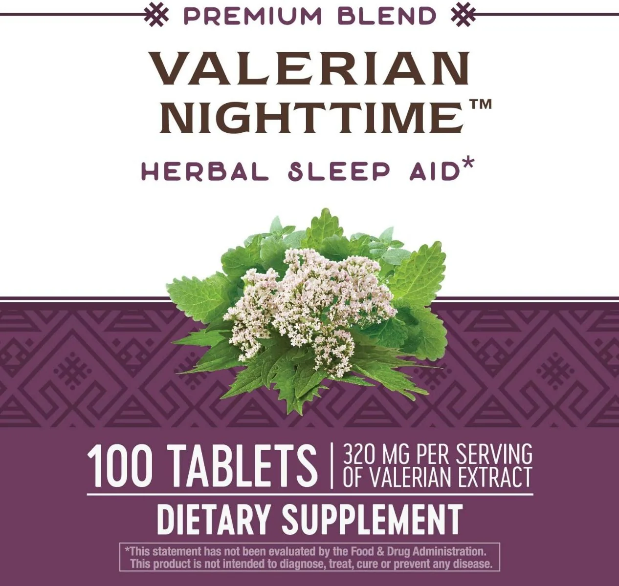 Valerian Nighttime 100Tablets - Image 6