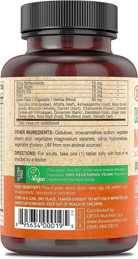 Vegan Multivitamin & Mineral One Daily Iron Free 90 Tablets - Image 6