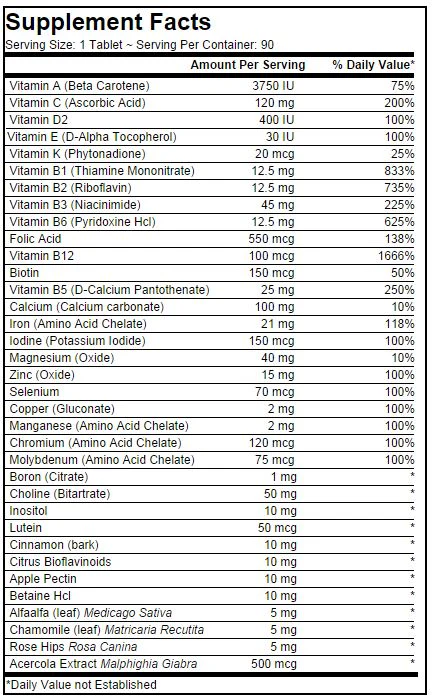 Vegan Prenatal Multivitamin & Mineral One Daily 90 Tablets - Image 2