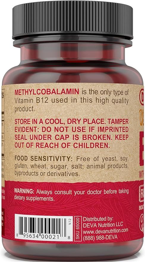Vegan Sublingual Vitamin B-12 90 Sublingual Tablets - Image 6