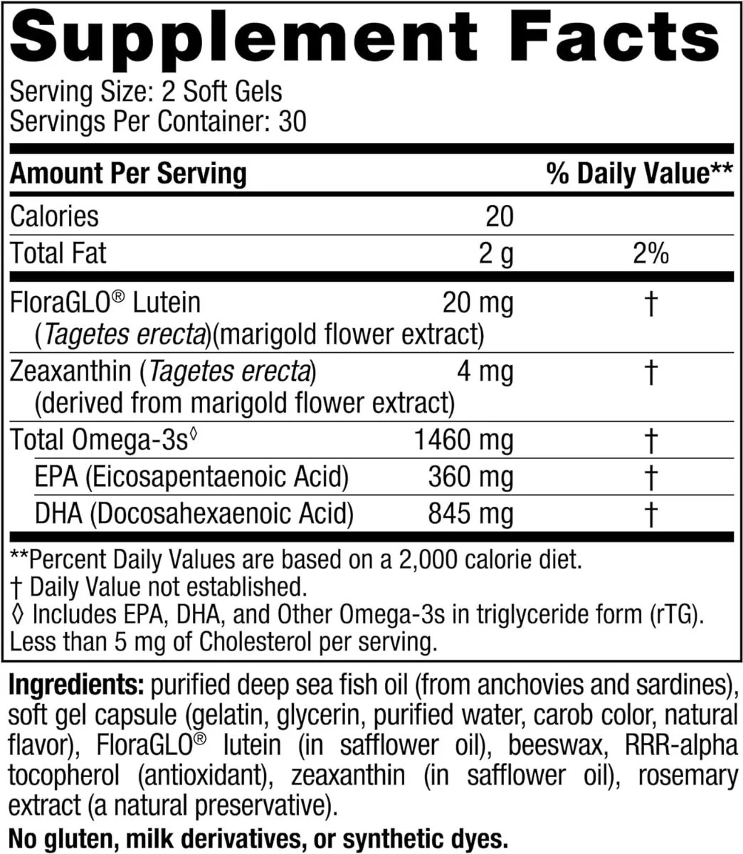 Vision Support 60 Softgels Lemon - Image 2