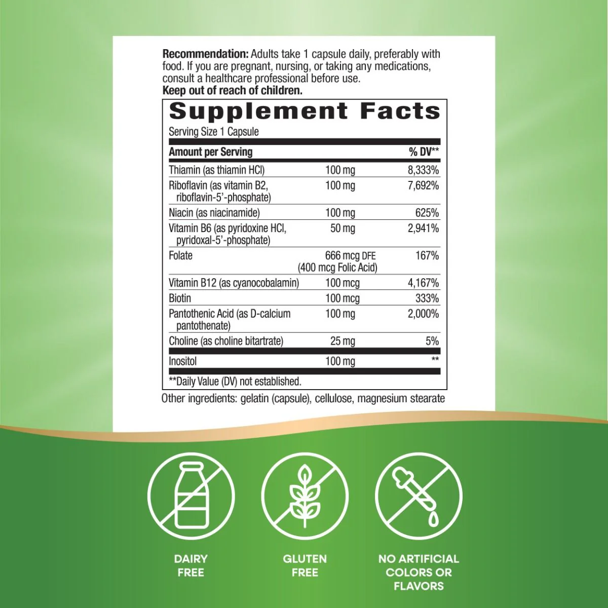Vitamin B-100 Complex Capsules - Image 8