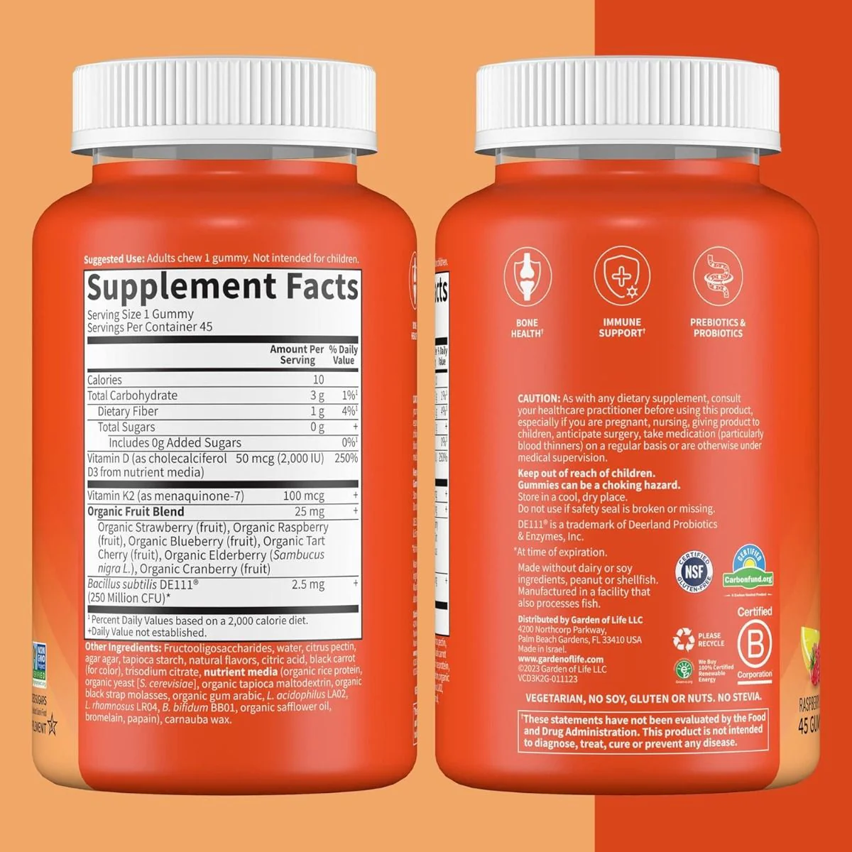 Vitamin Code D3 and K2 45 Gummies Raspberry Lemonade - Image 7