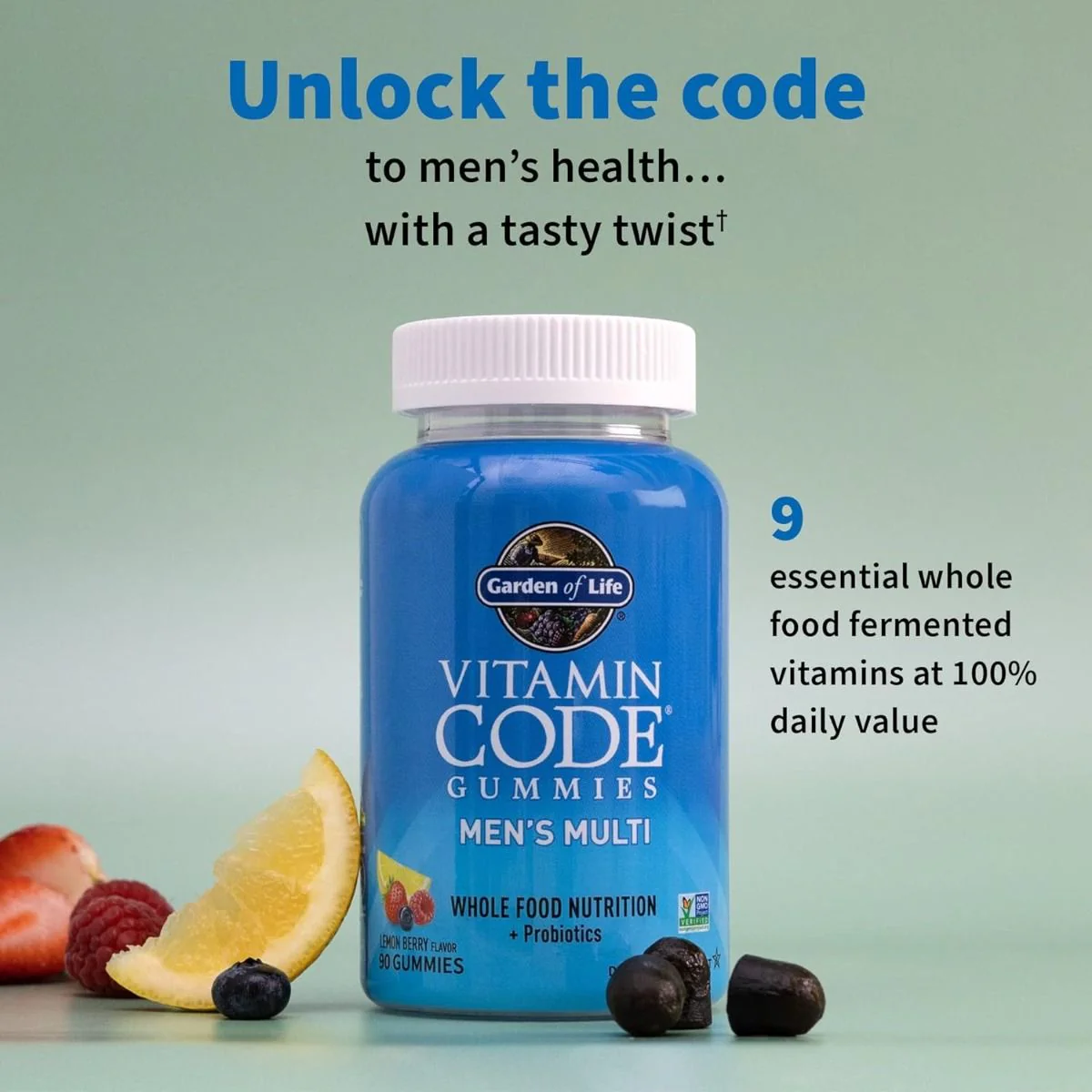 Vitamin Code Men’s Multi 90 Gummies Lemon Berry - Image 7