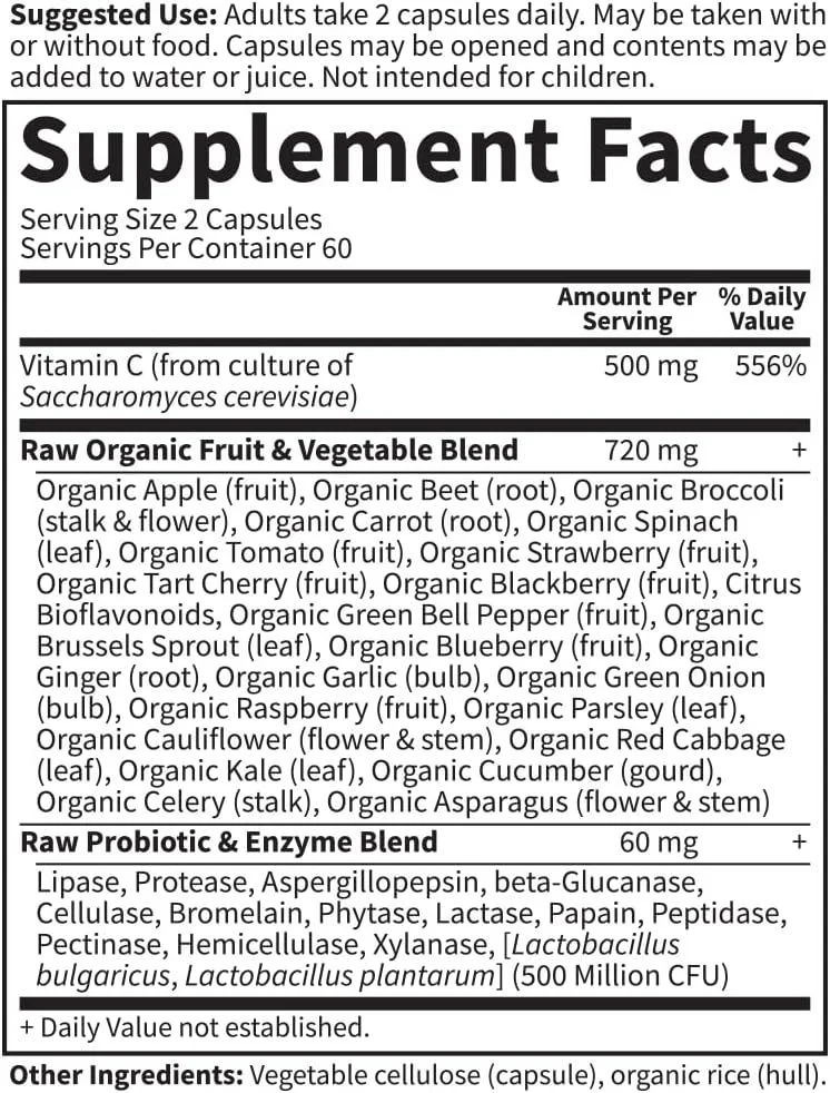 Vitamin Code RAW Vitamin C Vegan Capsules - Image 11