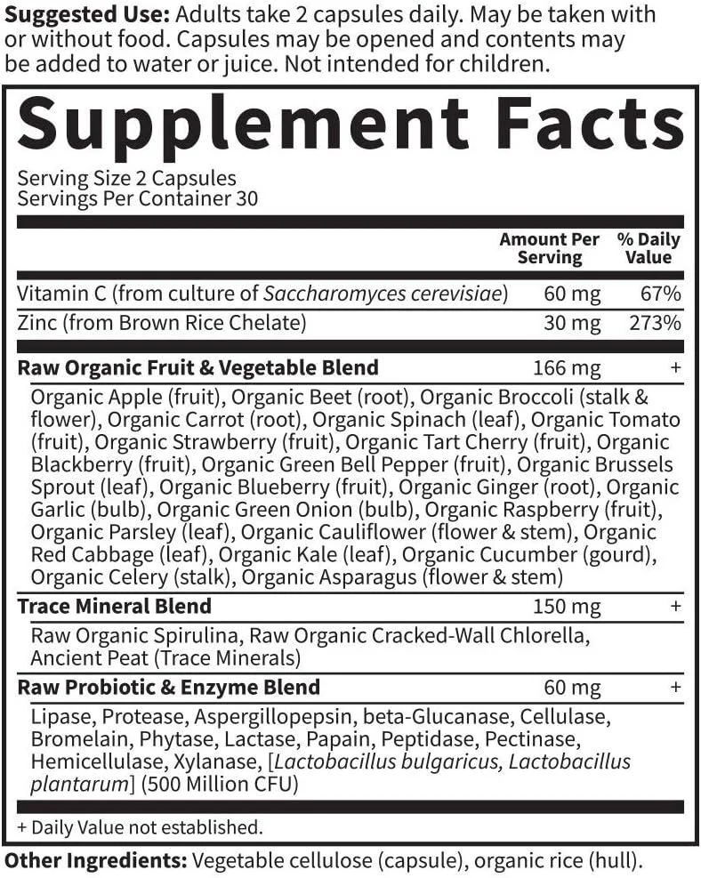 Vitamin Code RAW Zinc 60 Vegan Capsules - Image 5