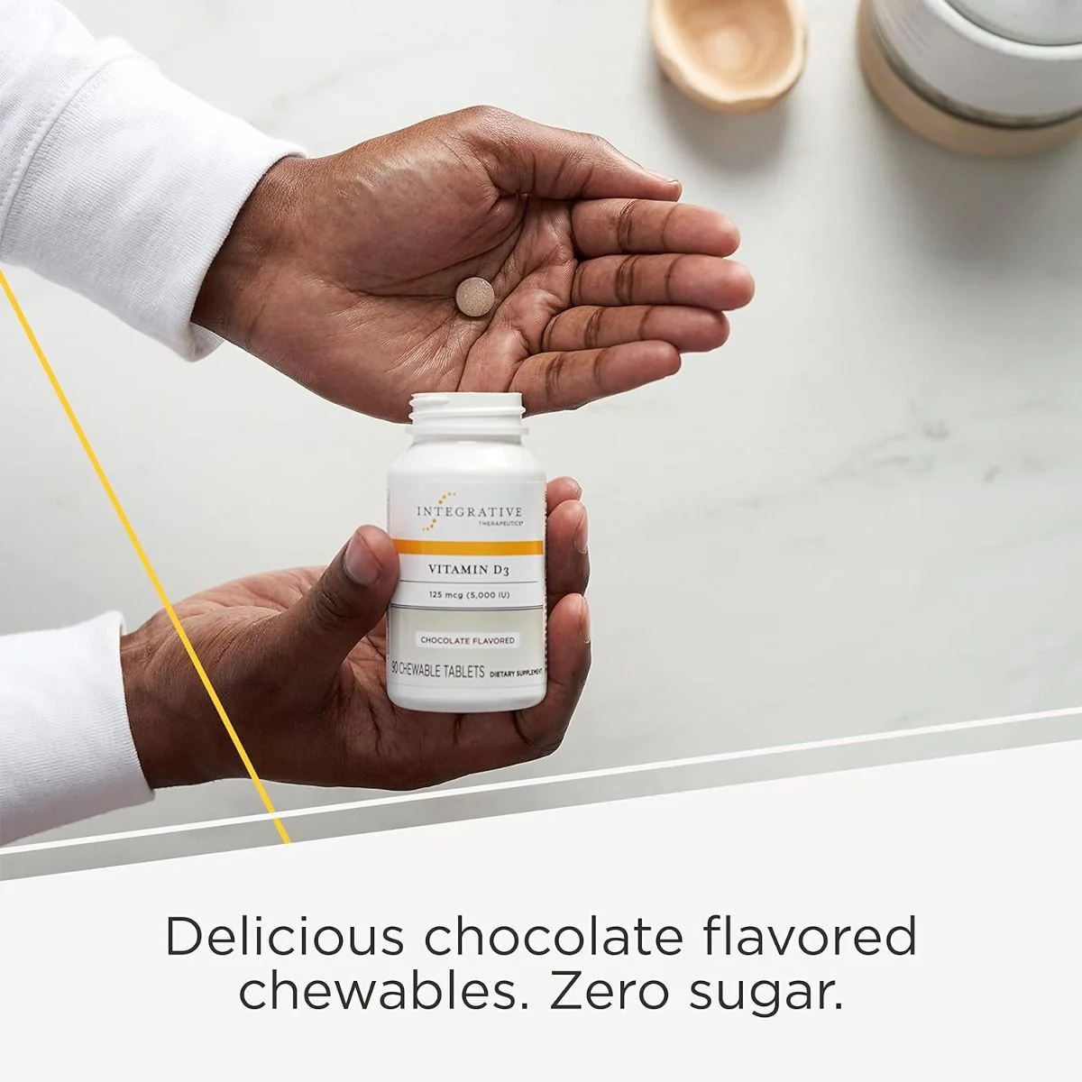 Vitamin D3 5000 IU 90 Chewable Tablets Chocolate - Image 6