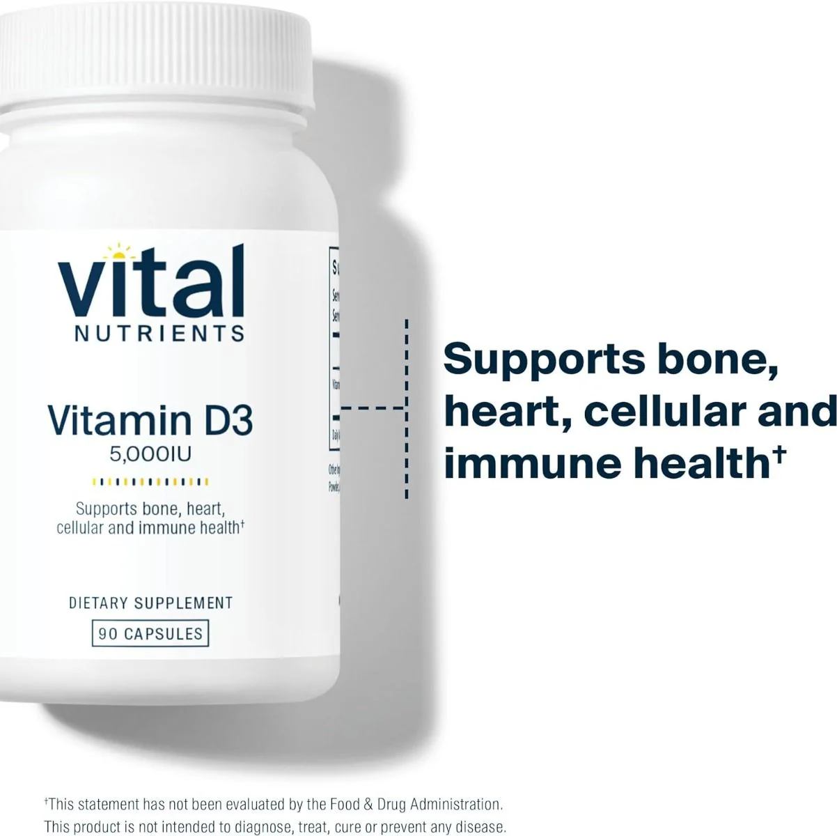 Vitamin D3 5000 IU 90 Veggie Caps - Image 7