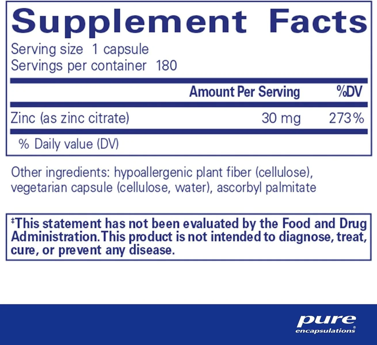 Zinc Citrate 180 Capsules - Image 2