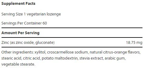 Zinc Lozenges (Citrus-Orange Flavor) 60 Veg Lozenges - Image 10